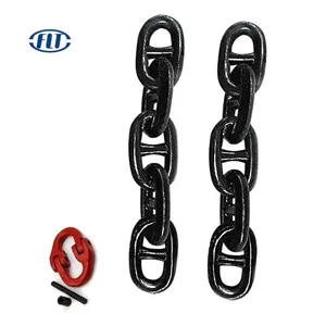 U1 U2 U3 Black Coated Chain Link Marine Anchor Chain Stud Link Chain For Sale