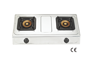 Cuisinière à gaz de table en acier inoxydable à 2 brûleurs pour ustensiles de cuisine - Product Image 4