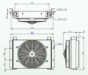 Refroidisseur d'huile hydraulique industriel de haute qualité Tong Li radiateur refroidisseur de voiture réservoir moto Scooter TL3-39-H - Product Image 6