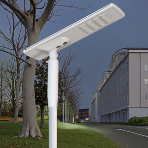 Lampadaires solaires intégrés tout-en-un 60W et 90W avec panneaux autonettoyants, fonction LED directionnelle automatique, IP65 pour usage routier FL - Product Image 1