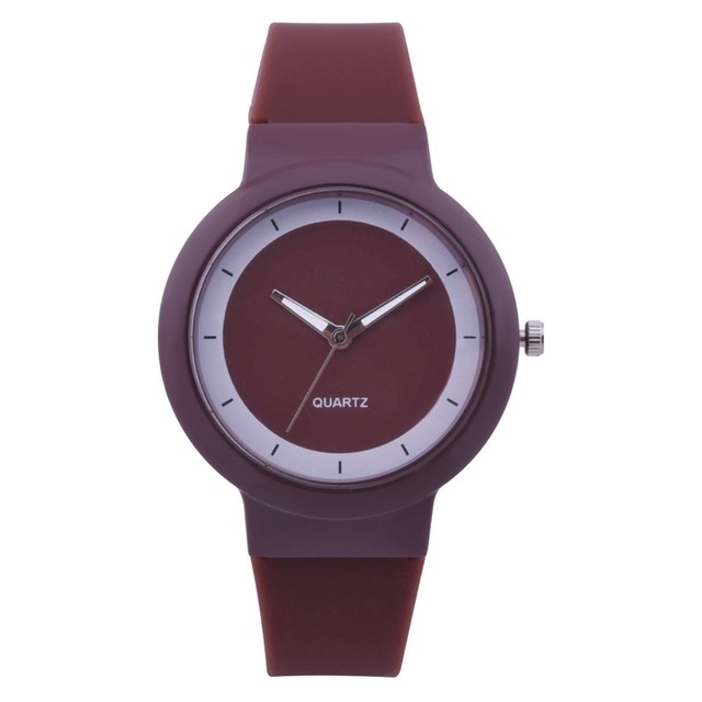 Silicone Rubber Quartz Fashion Sport Slap Wrist Band Watch
