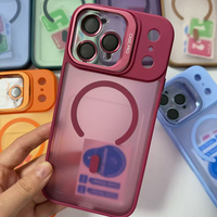 Coques givrées mates pour iPhone 18 Pro Max avec support d'objectif et protection magnétique pour iPhone 15/16/17 Pro Max