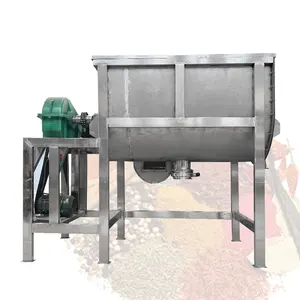 Manual stainless plastik pellet horizontal mixer pupuk blender horizontal bubuk penggiling dan mixer