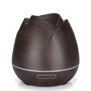 Difusor de grano de madera de 400ml con diseño de flores de nuevo producto con apagado automático sin agua - Product Image 2
