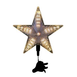 Étoile de sommet de sapin de Noël - Design 3D en métal et plastique avec lumière LED, décoration festive pour sapins de Noël d'intérieur et fêtes - Product Image 5