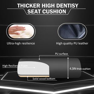 DB เก้าอี้เล่นเกมอิเล็กทรอนิกส์สำหรับผู้ใหญ่เก้าอี้เลานจ์หนัง PU พร้อมที่วางเท้ายืดได้ - Product Image 2