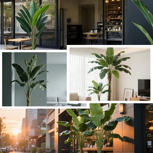 Planta Artificial Bonsai Traveler's Palm Traveler Banana Simulación Árbol Árboles artificiales para decoración <span class=keywords><strong>del</strong></span> hogar Oficina Jardín - Product Image 6