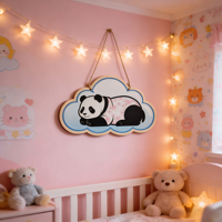 Décoration murale en bois pour chambre d'enfant, motif animal, en contreplaqué, design personnalisé acceptable, décoration murale de vacances pour enfants