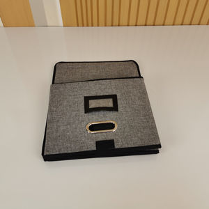 Lot de 4 boîtes de rangement pour vêtements en tissu de lin, design moderne multifonctionnel, imprimé, lavable, léger, capacité de charge de 10 kg - Product Image 5