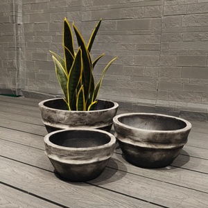 กระถางต้นไม้ QUANGUI ทนทาน เป็นมิตรกับสิ่งแวดล้อม ทำจากไฟเบอร์ซีเมนต์ กันน้ำ น้ำหนักเบา มีรูระบายน้ำ ความจุ 8 ลิตร แกะสลักด้วยมือ - Product Image 5