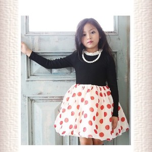 Vente en gros en ligne : Robe de fête coréenne à manches longues à pois pour enfants et filles, idéale pour les anniversaires, provenant d'un fournisseur chinois. - Product Image 3