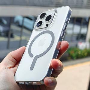Nouveau boîtier anti-chute magnétique transparent non jaunissant pour IPhone14, convient à 15 coques de téléphone promax - Product Image 3