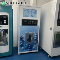 Distributeur automatique de glace 24h/24 commercial avec code QR, pour utilisation en centre commercial, multifonctionnel, écran tactile 7 pouces, galvanisé, SDK
