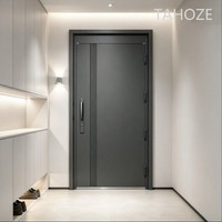 Porte d'entrée en acier 70 mm, porte de sécurité en acier galvanisé, serrure multipoints, anti-effraction, porte d'entrée résidentielle, taille personnalisée, OEM
