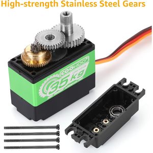 Coowoo Moteur Servo Sans Noyau 35kg Engrenage Métallique Numérique en Acier Inoxydable pour Robots RC DIY Arduino - Product Image 2