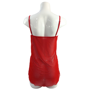 Or Paillettes Cils Nuisette En Dentelle et En Maille <span class=keywords><strong>De</strong></span> Cordes <span class=keywords><strong>Dos</strong></span> <span class=keywords><strong>Nu</strong></span> Lingerie Nuisette Robe Femmes Sexy Rouge Vêtements <span class=keywords><strong>De</strong></span> Nuit - Product Image 4
