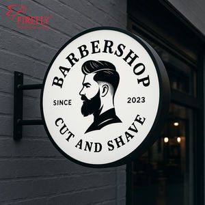 Letrero Luminoso LED Redondo con Marco de Acero Inoxidable Impermeable, Personalizable con Logotipo, para Exteriores, Negocios y Tiendas - Product Image 3