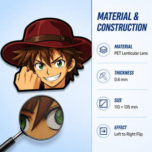 Calcomanías de lejía para coche, pegatinas de movimiento de Anime 3D, resistentes al agua, con cambio Lenticular, 1000 diseños - Product Image 4