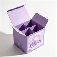 Boîte d'emballage rectangulaire personnalisée pour bougies artisanales, en carton de luxe, impression recto-verso, pour coffret cadeau
