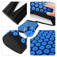 Ensemble de tapis d'acupression et d'oreillers Coussin de yoga d'acupuncture pour soulager les douleurs du dos et du cou, soulager le stress et les douleurs sciatiques