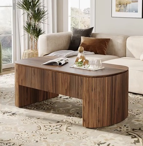 Table basse relevable peu encombrante, table à <span class=keywords><strong>manger</strong></span> pliante, meuble transformable en bois avec rangement pour petit appartement, livraison rapide, OEM - Product Image 5