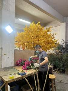 Arbres d'automne personnalisés feuille de <span class=keywords><strong>Ginkgo</strong></span> <span class=keywords><strong>Biloba</strong></span> jaune feuilles arbre plantes artificielles grand arbre de <span class=keywords><strong>Ginkgo</strong></span> pour la décoration de paysage - Product Image 6