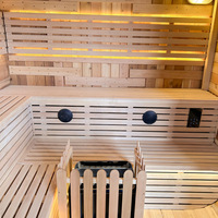 Cabine de sauna à vapeur humide en bois d'intérieur et d'extérieur de bonne qualité pour 4-6 personnes