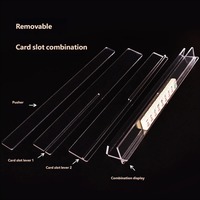 Support de rangement portable et pliable en acrylique pour tuiles de Mahjong avec fentes et barre de poussée, idéal pour les jeux de voyage, qualité professionnelle, divertissement