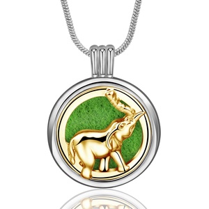 Bán buôn số lượng lớn Vàng voi thiết kế hương liệu khuếch tán Vòng cổ tinh dầu mề đay Mặt dây chuyền với chuỗi rắn - Product Image 2