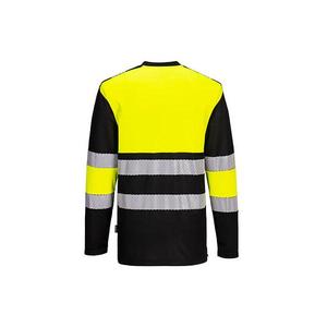 PORTWEST - PW312YBRS PW3 Hi-Vis Coton Confort Classe 1 T-Shirt Jaune/Noir-EAN 5036108391189 HI-VIS WORKWEAR - Product Image 2