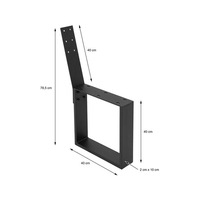 Pieds de banc de jardin en acier inoxydable, pieds de table, pieds de chaise, supports de table en bois, pieds de banc, pieds de mobilier d'extérieur
