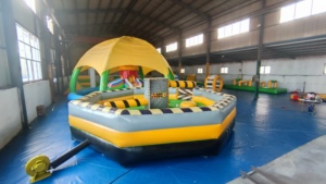 Hualong Percorso a Ostacoli Rotante Interattivo Meltdown Challenge, Giochi Sportivi di Salto, Gioco Gonfiabile in PVC Wipeout Machine Jump - Product Image 3