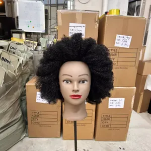 Tête de poupée coréenne à cheveux complets pour femmes, style coréen, vente chaude pour le commerce extérieur, tête de poupée à peau noire, pour l'enseignement et la formation, peut être permanentée et teinte, Chine - Product Image 1