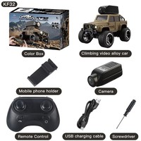 Voiture RC miniature HOSHI KF32 1/64, 2.4G, caméra FPV 720P, contrôle par application Wifi, voiture de course haute vitesse, jouets pour cadeau