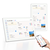 Layar Kalender Digital Pintar OEM/ODM 21,5 inci 1920x1080 IPS Layar Sentuh Besar WiFi 32GB Asisten Suara AI Mendukung MP4/MP3/AVI