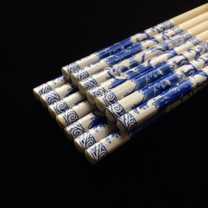 Baguettes chinoises en porcelaine bleue et blanche de 24 cm, rondes, pour les plats à emporter, les hôtels, les restaurants et l'usage domestique - Product Image 1