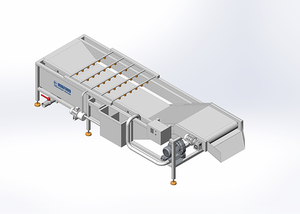 Gà ruột làm sạch máy trái cây waxing Máy làm sạch bàn chải con lăn ốc làm sạch máy - Product Image 4