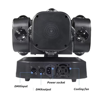 Nouveau 16 pièces 10W faisceau rotatif laser lumière principale mobile 200W quatre têtes lumière Laser rotative pleine couleur LED lumière principale mobile