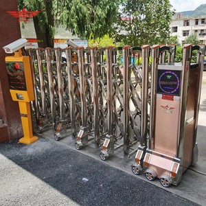ประตูเหล็กสแตนเลสแบบเลื่อนอัตโนมัติไร้ราง ยี่ห้อ Shengshichanglong สำหรับโรงแรม - Product Image 1