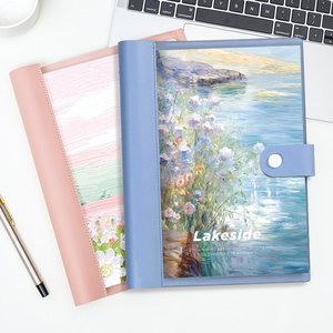 Chấp nhận được cá nhân máy tính xách tay A5 B5 PVC Chất kết dính bìa rời lá Tạp Chí Nhật Ký máy tính xách tay cho sinh viên - Product Image 4