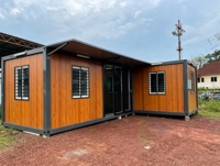 Maison modulaire conteneurisée de taille standard, entièrement meublée, de haute qualité, isolée, pour bureau de chantier, prix d'exportation en gros