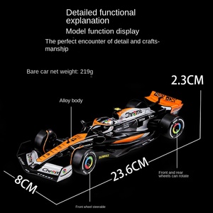 Voiture miniature en alliage CCA <span class=keywords><strong>F1</strong></span>, version tournoi Royaume-Uni, modèle de course, jouet pour enfants, cadeau, échelle 1:24, propulsion par friction, pour les 5-14 ans et plus - Product Image 2