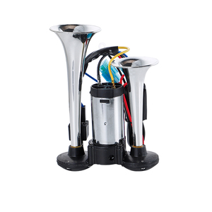 Klaxon à Air de voiture 24v 12V, son Super fort, Style alarme 6 trompette, Kit de compresseur de klaxon à Air pour moto, bateau, camion, voiture - Product Image 1
