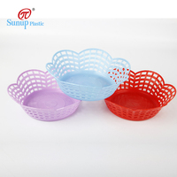 Maison populaire Panier de Fruits Décoratifs En Forme De Fleur Évider Décoratif En Plastique Plateau de Service
