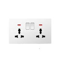 Prise murale universelle de haute qualité, 16A, 2 prises, ports USB A/C, style luxueux, protection IP21, facile à installer