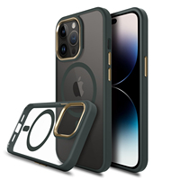 Étui de téléphone de luxe en TPU transparent avec boutons en alliage, design magnétique, étanche, antichoc, respectueux de l'environnement pour 16 Pro Max & 15