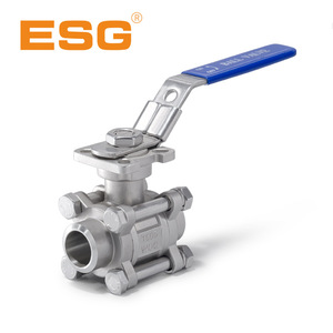 วาล์วบอลสามทาง ESG DN50 สแตนเลส 304 แบบเกลียวเชื่อมต่อ ควบคุมด้วยมือ สำหรับสถานีไฟฟ้าพลังน้ำ - Product Image 2