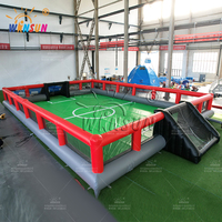 WINSUN Terrain de football gonflable en PVC ignifuge, étanche et sans plomb, certifié CE, avec jeu combiné, couleur et taille personnalisables, facile à installer