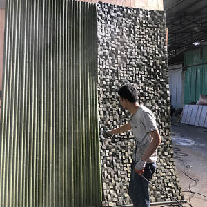 Panneau en pierre de mosaïque FRP au design moderne pour les panneaux muraux intérieurs et extérieurs Installation facile Finition en pierre réaliste pour les hôtels - Product Image 6