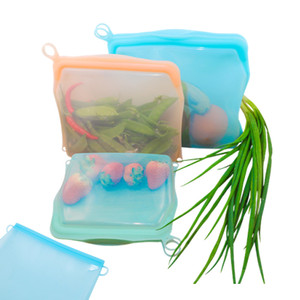Manufacturer custom leakproof food safe pack silicon bags biodegradable multiple silicone food storage bag